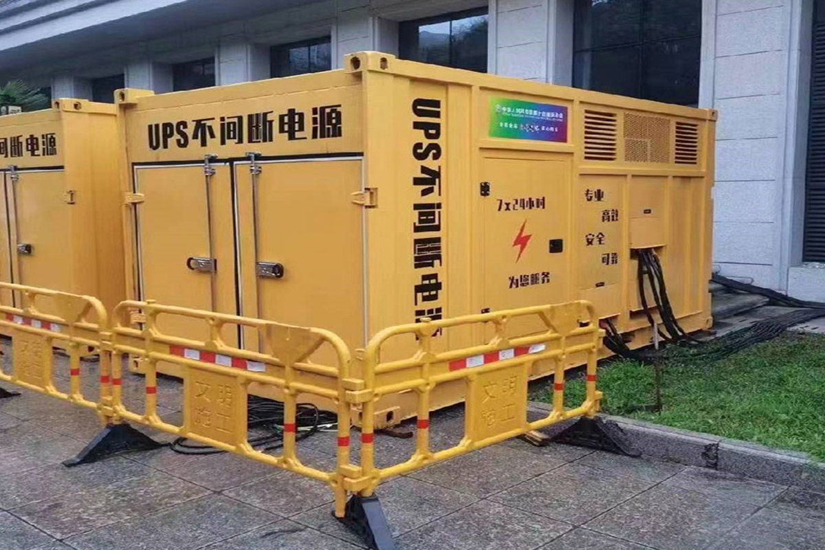 铜官发电机租赁施工现场